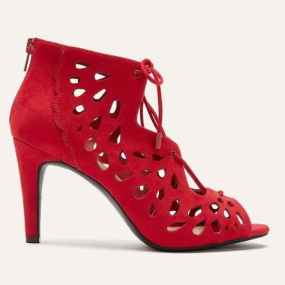 Addition-Elle Wide Width Red Sandals - Picture 1 of 1